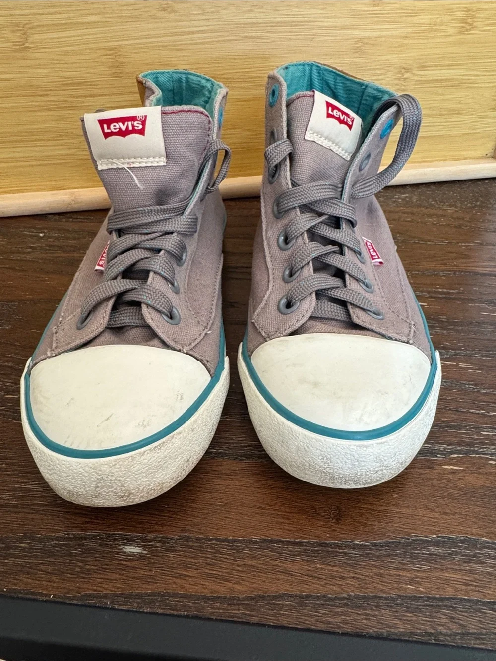 Levi's Gray Canvas High-Top Shoes